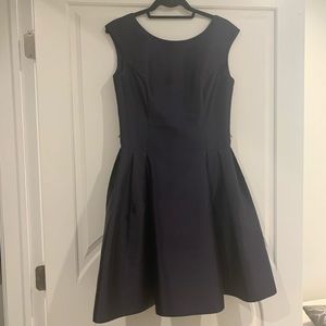 Navy cap sleeve cocktail dress